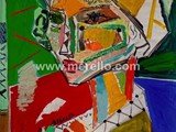 spanische-kunst-kunstler-maler-malerei.merello.retrato-de-mujer-con-turbante-amarillo-73x54-cm-mix-media-on-table-