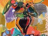 spanische-kunst-kunstler-maler-malerei.merello.summertime-flowers-130x81-cmmixtalienzo-