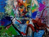 spanische-kunst-kunstler-maler-malerei.merello.einstein-73x54-cm-mix-media-on-table-